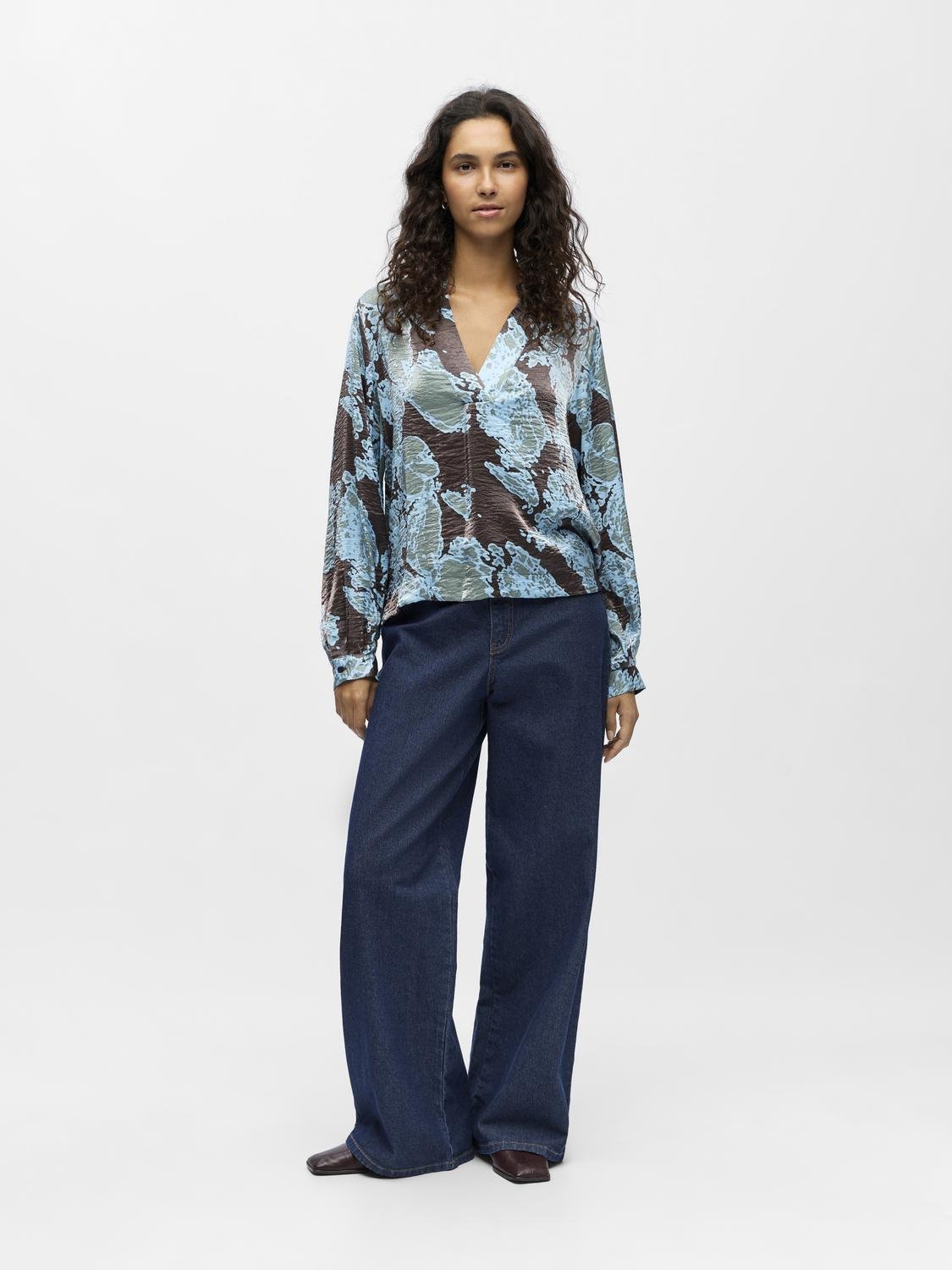 OBJYEVA Top - Seal Brown - VERO MODA & VILA Bergvik